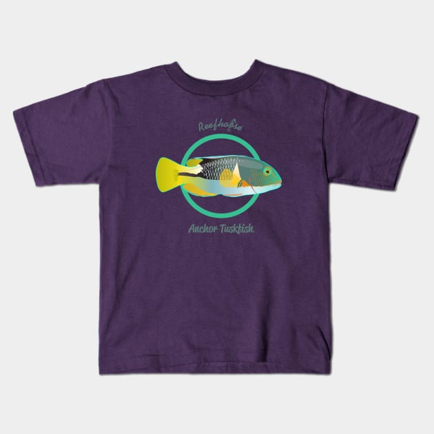 Anchor Tuskfish Kids T-Shirt by Reefhorse